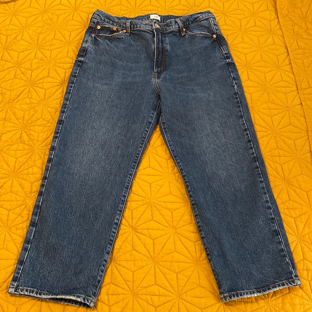 River Island dark blue denim straight leg jeans